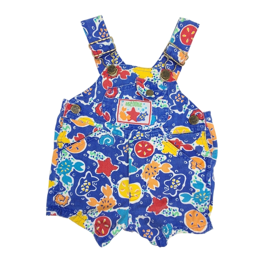 Okie Dokie Vintage Shortalls Ocean 12 Months